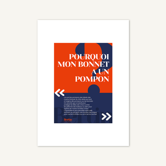 Pourquoi mon bonnet a un pompon?